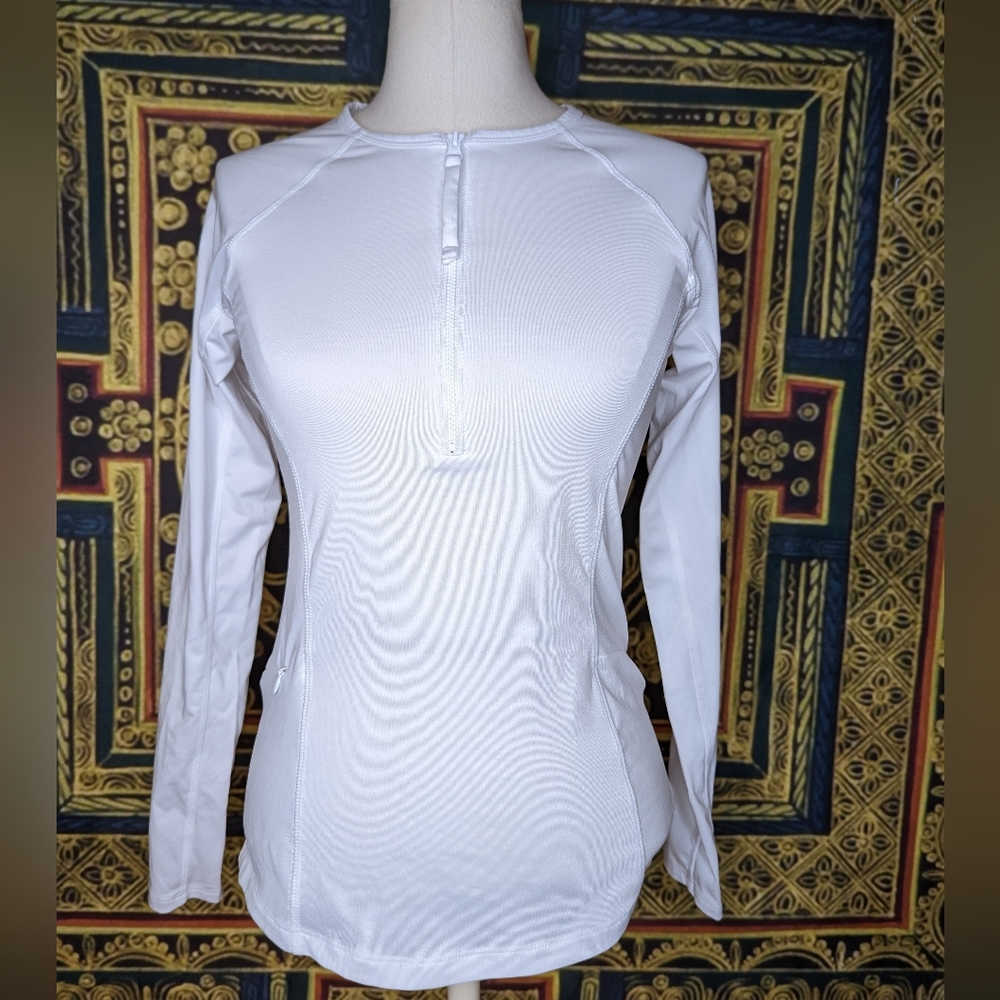 Title Nine White Half Zip Long Sleeve Size XS - Picture 2 of 7